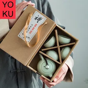 Teko Cangkir Teh Set / Chinese Tea Set Ceramic Free Gift Box