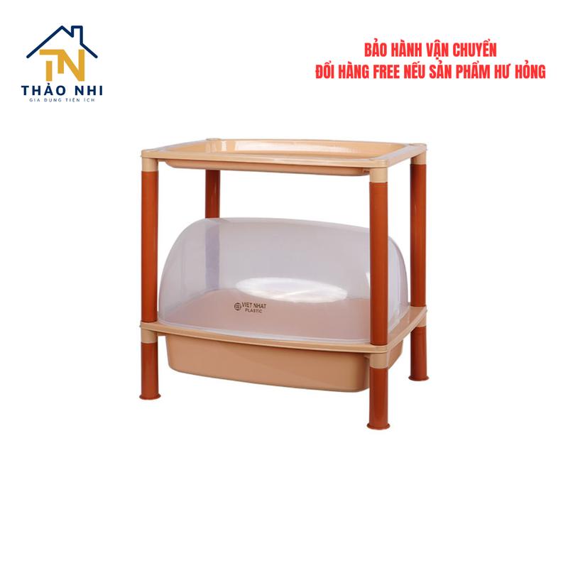 Trạn bát có nắp đậy 1 tầng, kệ úp chén Việt Nhật