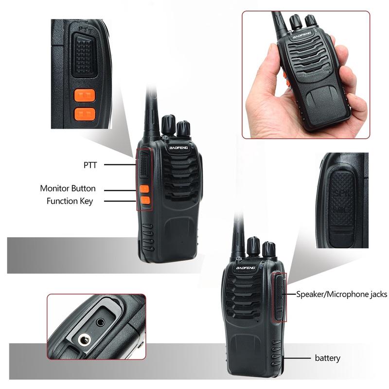 Bộ Đàm Chống Nước Ngoài Trời, Bộ Đàm 5WB BF-888S, Phạm Vi 16 Kênh, Phạm Vi 5KM, 1 Cặp [2 Đơn Vị] 6