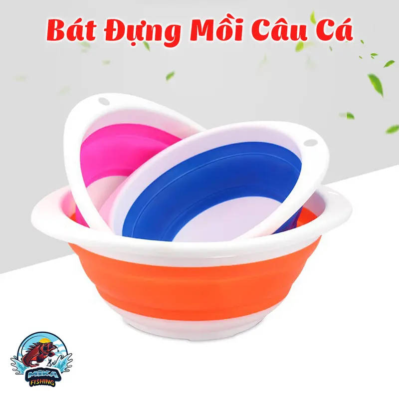 Bát đựng mồi câu cá gấp gọn tiện lợi , khay đựng mồi câu HPK-3 0