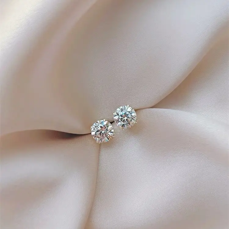Khuyên tai nụ đá, 2mm - 3mm, trẻ trung, đẳng cấp, Flash sale - Voi