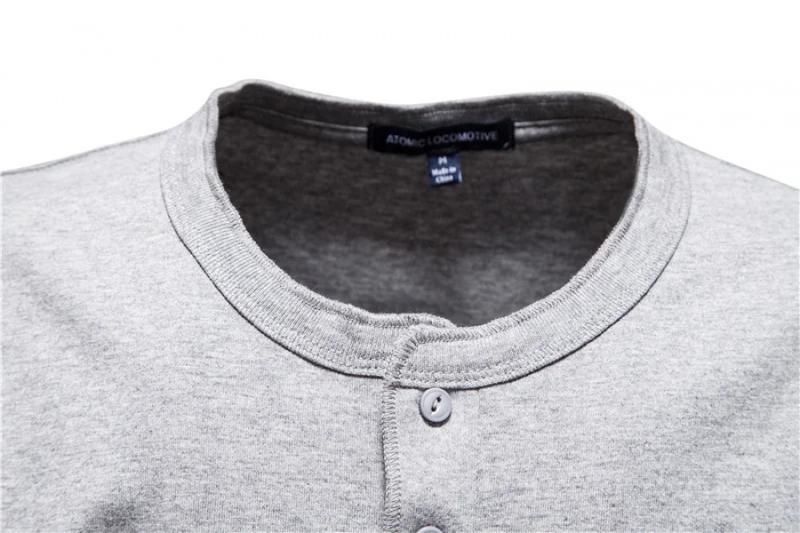 Product Introduction of Áo Thun Cổ Henley Bông, AIOPESON, Chất Lượng Cao, Dành Cho Nam, Phong Cách Thường Ngày ngắn Tay Mùa Hè, Thời Trang, Áo Thun Cơ Bản, Nam, 100% Cotton 12
