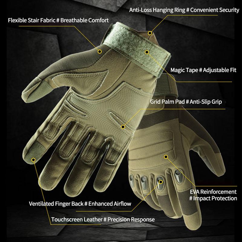 Product Introduction of Anti-Slip Breathable Full Finger Gloves Riding Cycling Outdoor Training Fitness Men Sports Gloves 26