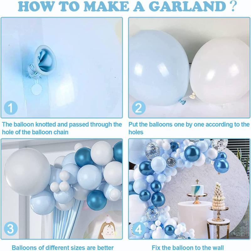 Product Introduction of Balloon Arch Kit, 104pcs Mixed Color Latex Balloon, Atmosphere Scene Layout Decoration Supplies for Wedding Birthday Festival Party 13