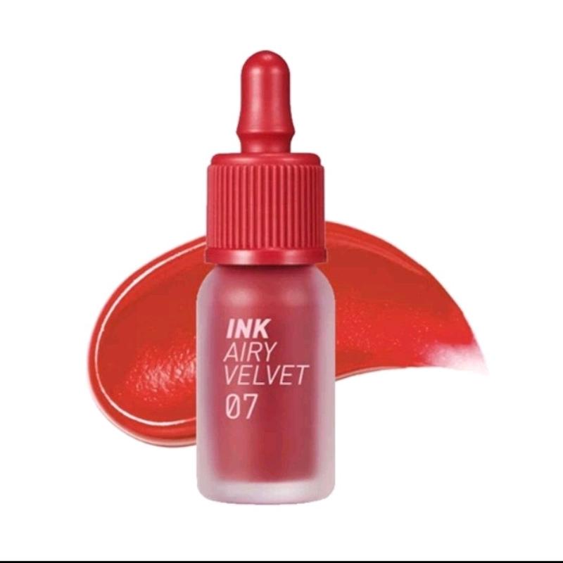 son kem lì peripera  INK AIRY 07 đỏ cam