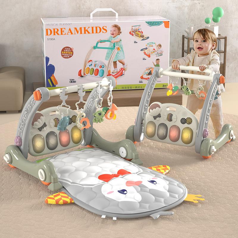 Thảm Nhạc Cho Bé Sơ Sinh 3 Trong 1 - Kết Hợp Đàn Piano + Xe Tập Đi + Thảm Nằm Có Nhạc - Cho Bé Sơ Sinh Từ 0-24 Tháng