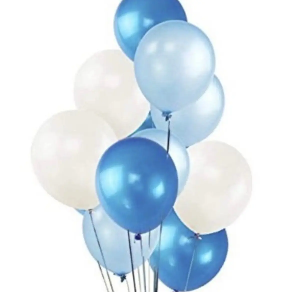 Balon BiruPutih isi 10