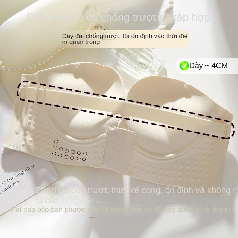 Áo Ngực Nâng Ngực, Móc Cài Trước, Không Dây, Chống Trượt, Dày Dặn, Thích Hợp Cho Vú Nhỏ Và Mở Rộng, Vô Hình, Không Đường May, Lưng Đẹp, Đồ Lót Cho Nữ 2