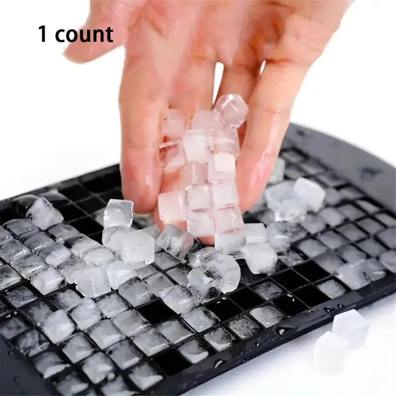 Ice Cube Tray, 160-grid Silicone Fruit Ice Cube Maker, DIY Small Square Ice Cube Mold for Kitchen, Gifts for Men 0