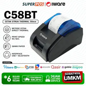 Printer Thermal Bluetooth Kasir 58mm Iware C58BT Series