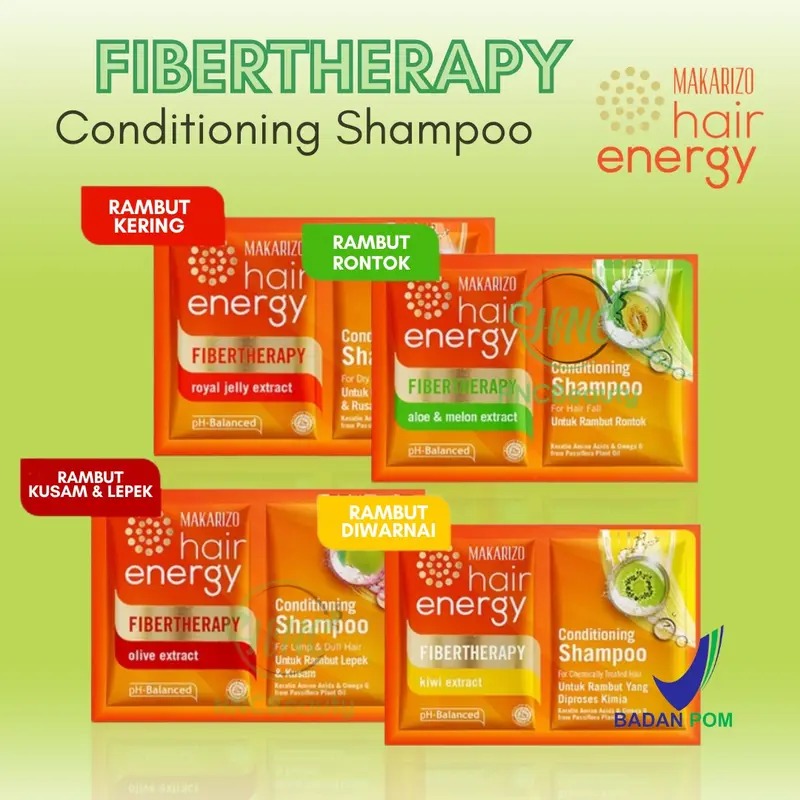 MAKARIZO Hair Energy Fibertherapy Conditioning Shampoo 10ml / 9ml Sachet 1