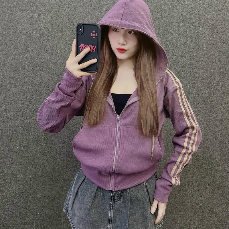 6 Túi - 43-70kg Áo Khoác Nữ Vải Thun Gân 6 Túi Vải Dày Dặn Chống Nắng Tốt Gân 3 Sọc-Có Nón . Áo Khoác Chống Nắng Nữ 6 Túi. Top Women Cotton Kem