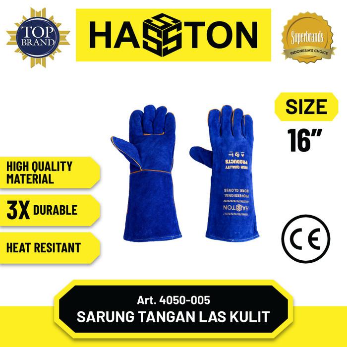 Gambar Hasston Sarung Tangan Kulit Biru 14” / Safety Gloves (4050-006) - 14 inch dari Hasston Tools Kota Administrasi Jakarta Pusat 4 Tokopedia