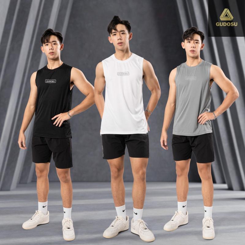 Áo ba lỗ nam Gudosu chất thun lạnh co giãn 4 chiều, áo tank top mặc nhà, thể dục, tập gym Menswear