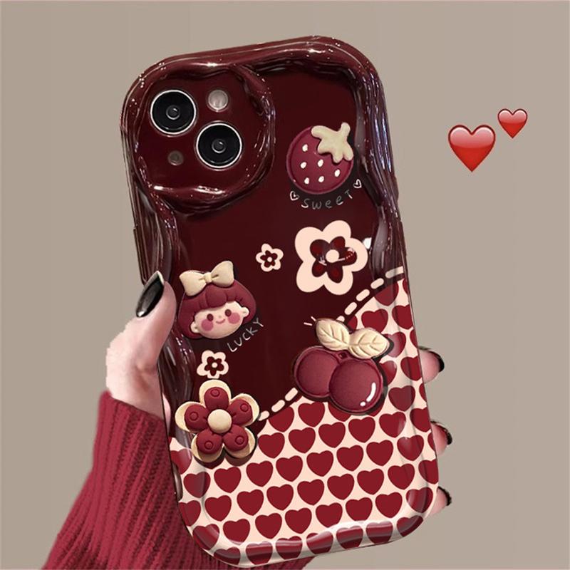 Ốp Điện Thoại, Thiết Kế Hoa Màu Đỏ Tía, Tương Thích Với OPPO Reno 13F, 13, 13 Pro, Reno 11F, 11, 11pro, Reno 10pro, 10, Reno8Z, 7Z, 6Z, Reno8T, Reno 4, 5, 6, 7, 8, Realme C67, C53, C51, C55, C35, C33, C31, C30, C20, Realme5, Với Thiết Kế Hoa