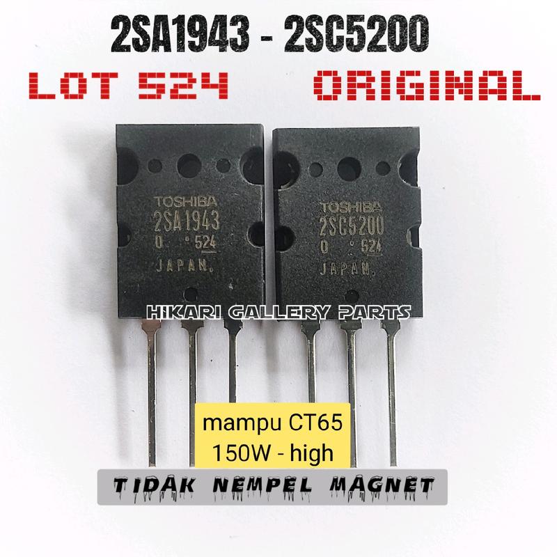 [1 SET] TR Tosshiba 2SA1943 2SC5200 lot 524 ORIGINALL / Transistor Final A1943 C5200 lot 524 150w high / tr final 1943 5200 seri 524 1 set toshiiba lot 524 a1943 c5200 orii Amplifier Rumah Amplifier Rumah Untuk Dalam Ruangan Untuk Panggung 0
