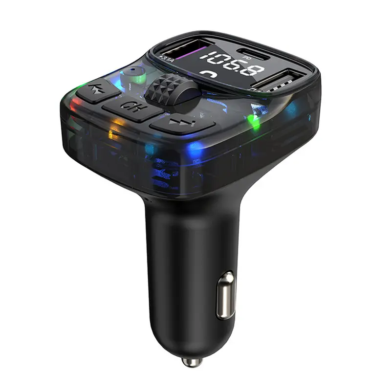 Bluetooth trên ô tô, Bộ phát FM Bluetooth 5.3, Rảnh tay sạc, Bộ điều chế vô tuyến, Máy nghe nhạc MP3, với Bộ Chuyển Đổi sạc siêu nhanh PD15W, # 474909 8