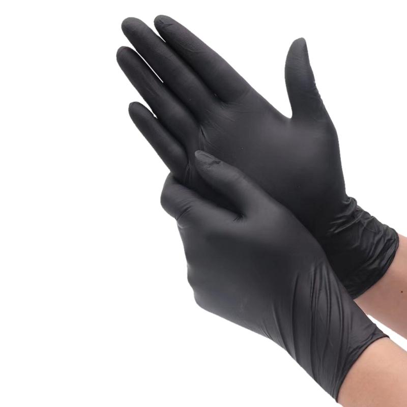 Product Introduction of 10PCS Elastic Black Disposable PVC Gloves S/M/L Thickened protective gloves Household Cleaning multifunctional Working Gloves 14