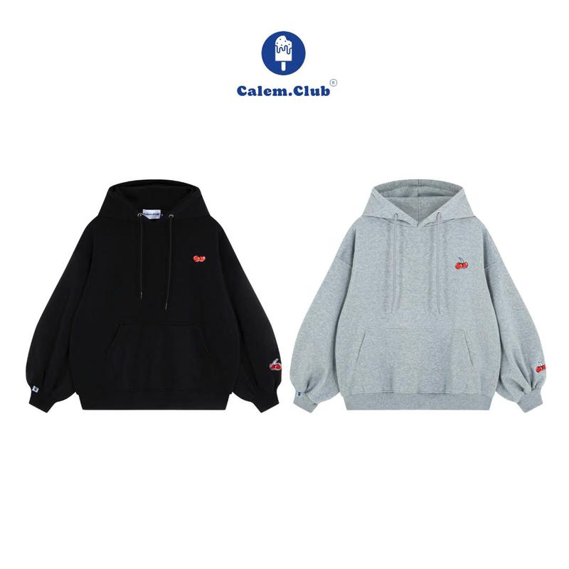 Calem club - Áo Hoodie Chui Đầu MINI Cherry Embroider chất nỉ dày dặn form rộng unisex nam nữ nón to Menswear áo thu đông nữ