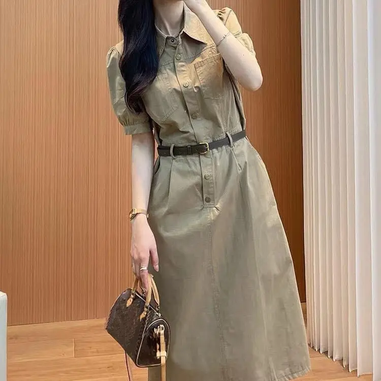sét Áo Sơ Mi nữ Cộc Tay váy đầm Liền Thân váy Màu Nâu Đất,Chân Váy nữ Kèm Đai Sang Chảnh,Đi Chơi.Đi Làm,Dạo Phố V981 Kem Women đầm slay váy cổđiển  thắteo đồ tingoan váy setyếm tơ sét bbr váy lụa nhảy váy liềnthân dángngắn  váysơmi vay thietke Top Khuy