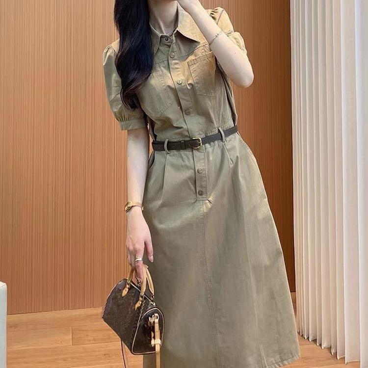 sét Áo Sơ Mi nữ Cộc Tay váy đầm Liền Thân váy Màu Nâu Đất,Chân Váy nữ Kèm Đai Sang Chảnh,Đi Chơi.Đi Làm,Dạo Phố V981 Kem Women đầm slay váy cổđiển thắteo đồ tingoan váy setyếm tơ sét bbr váy lụa nhảy váy liềnthân dángngắn váysơmi vay thietke Top Khuy