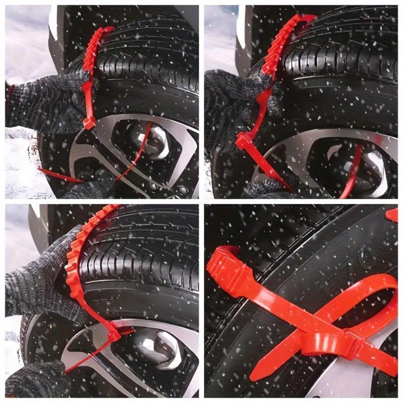 Universal Off-road Car Snow Tire Anti-skid Chain, Durable Rolled Belt for Winter Ice and Snow Track Traction, Easy To Install and Remove 8