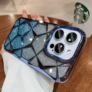 Case Glitter Luxury Quicksand Crystal Chrome 2 In 1 Compatible Iphone 7 8 7+ X Xs Xr 11 12 13 14 15 16  Pro Plus Promax Frame Rci278