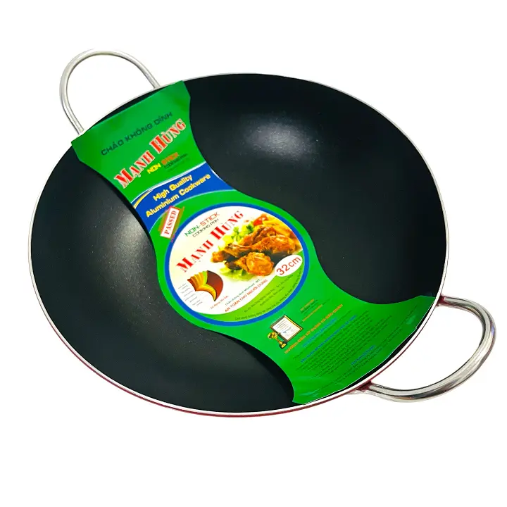 Chảo Chống Dính Cao Cấp Mạnh Hùng  Size 32cm 34cm 36cm 40cm - Chảo Chống Dính nhôm độ bền cao có tay cầm chảo có tay cầm chảo chốngdính chảo  chống dính 3