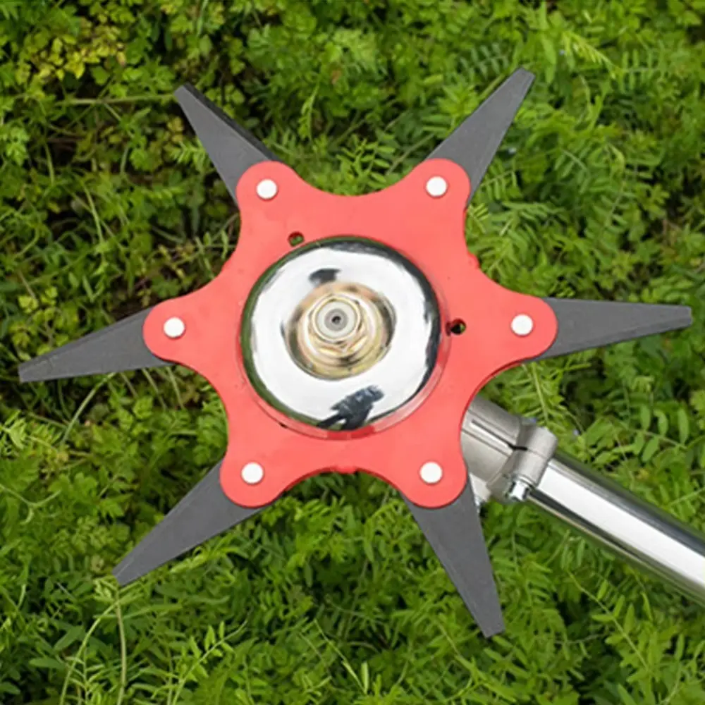 Multifunctional 6 Teeth Grass Trimmer Head Manganese Steel Metal Garden Grass Trimmer Universal Lawn Mower Garden Power Tools