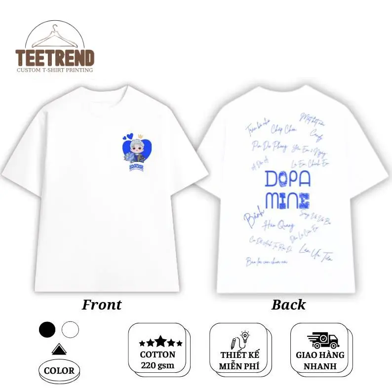 TEETREND | Áo Thun in hình ATSH DƯƠNG DOMIC VÀ CÁC BÀI HIT CỦA DƯƠNG DOMIC DÀNH CHO FAN DOPAMINE Hot Trend 2025 - Áo thun chất cotton, cổ tròn, tay ngắn, áo thun giá rẻ - Top Menswear, Top Womenswear