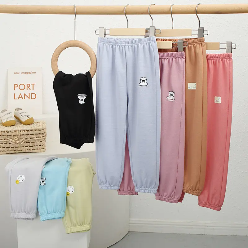 Children's Casual Pants Summer Boys Anti-Mosquito Pants Girls Spring Summer Sports Long Pants Toddler Baby Home Sleep Pants