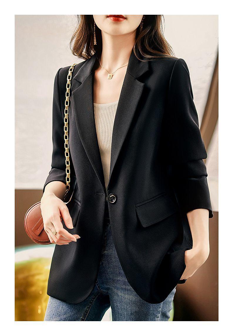 Product Introduction of Áo Khoác Vest, Dành Cho Nữ, Hàng Mới Về Mùa Xuân Năm 2024, Phong Cách Hàn Quốc, Dáng Ôm, Dễ Phối Đồ Dáng Rộng Vừa Vặn, Dài Tay, Áo Khoác Phong Cách Anh Quốc, Áo Khoác Nữ 18