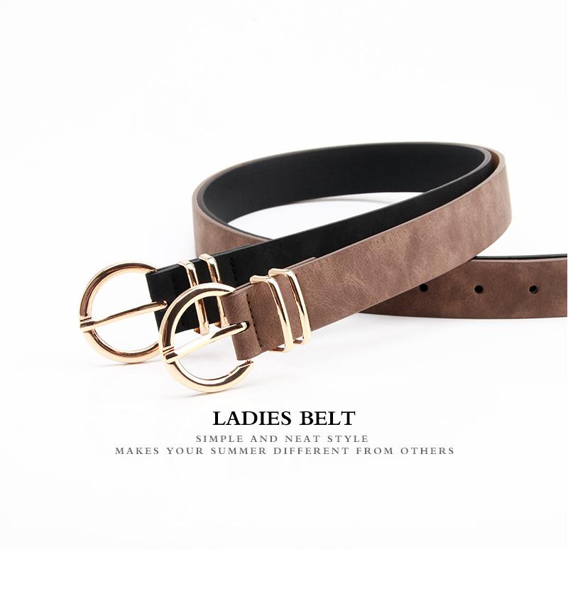 Product Introduction of Women's Belt Four Seasons Korean Style New Simple All-Match Alloy Pin Buckle Belt Clothing Matching Jeans Strap 18