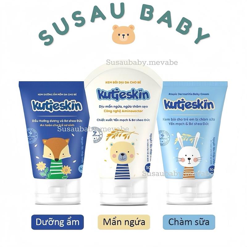 KUTIESKIN Kem Bôi Da Chăm Sóc Làn Da Bé Kem Chàm Sữa Dưỡng Ẩm Mẩn Ngứa Hăm...
