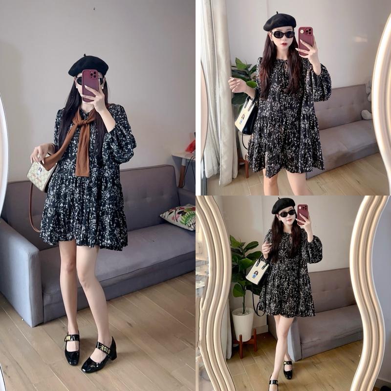 Váy hoa nhí baby doll form to 68kg đổ lại  ( ảnh by Ly )