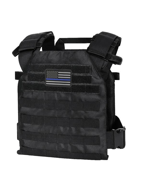 Tactical Lightweight Adjustable Molle Vest, Training Outdoor Plate Carrier with Patch, Best Friend Gifts, Casual Zipper Chest Bag for Outdoor Sports, Fashion Vest Bag for Daily Used, Protective Gear, Tactical Equipment 0