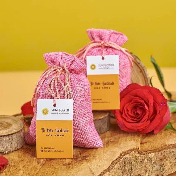 Túi Thơm Quần Áo Trong Tủ Sunflower Hương Hoa Nhài, Hoa Lavender Oải Hương, Hoa Hồng, Hoa Sữa và Hương Biển Handmade- Khử mùi hôi tủ giầy, nhà vệ sinh và xe ô tô