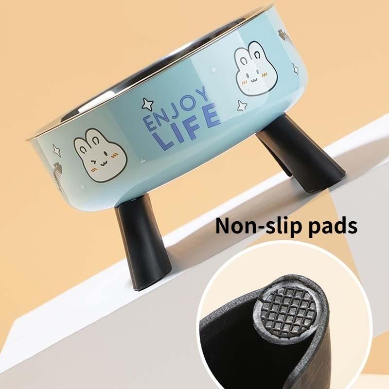 Mangkuk Hewan Peliharaan/Mangkuk Hewan Peliharaan Stainless Steel/Cute Durable Mangkuk Makan Atau Minum Kucing Anjing/Pet Bowl with Non-Slip Anti-Tip Design