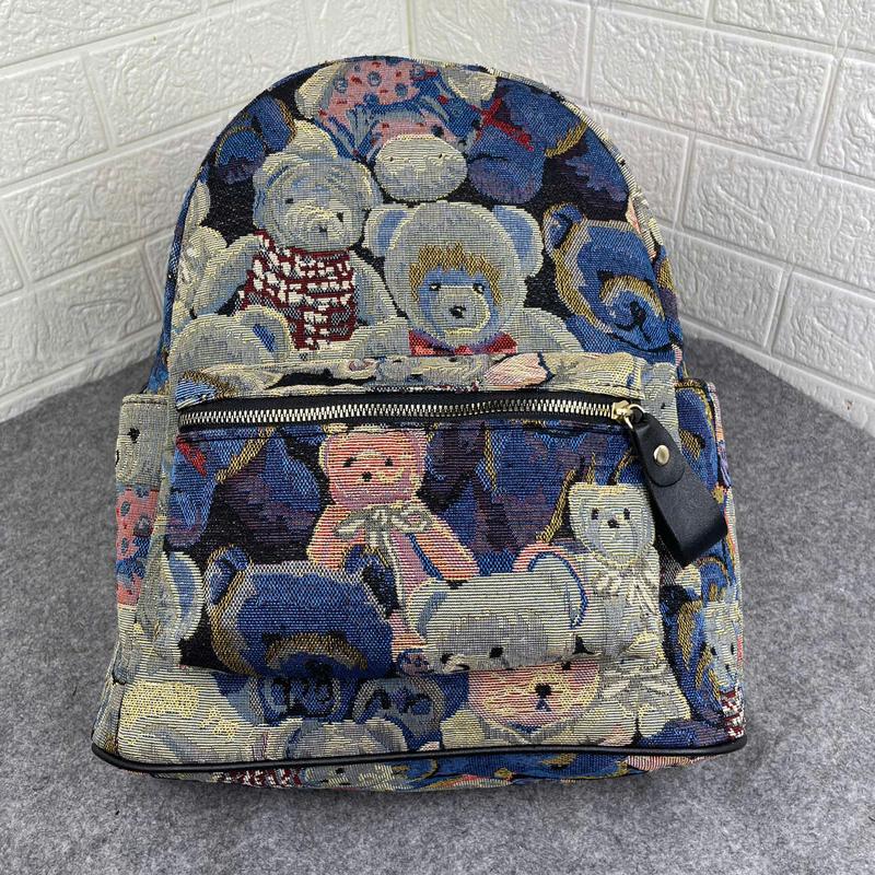 Balo Dạ gấu xanh thời trang nam nữ, bảo hành 3 tháng Da Nhung Đeo Vai Backpack cặp  nam 1
