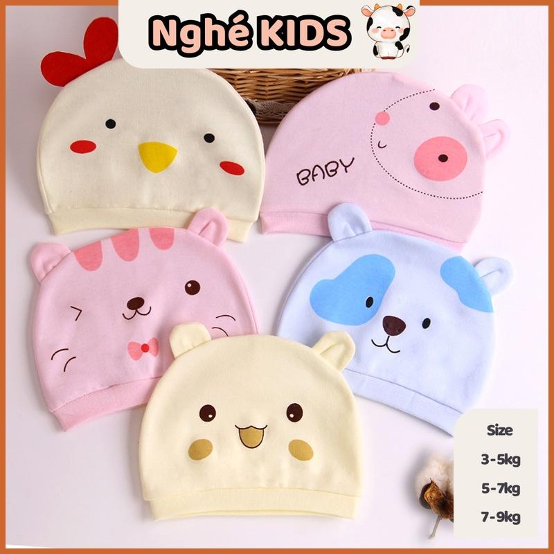  Mũ Sơ Sinh Cotton Mềm Bé Trai Bé Gái – Mũ Che Thóp Thoáng Mát Thấm Hút Tốt Cho Bé 0–3 Tháng  Nghekids  