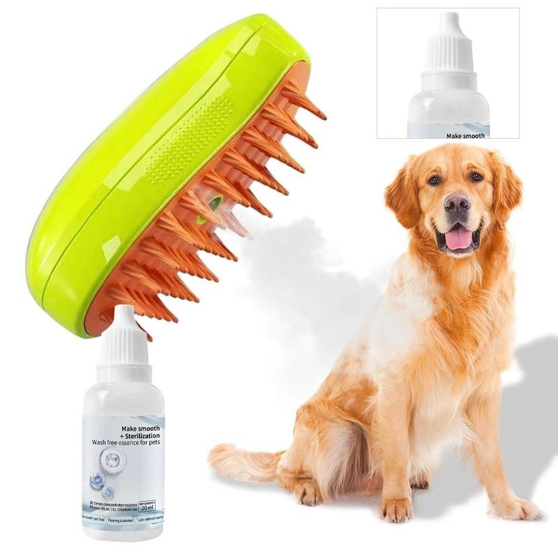 Product Introduction of 3-5pc Cat Steam Brush Wash Free Essence Hair Serum Animal Grooming Essence Cat Dog Depilation for Cat Steamy Brush Pet Cleaning 6