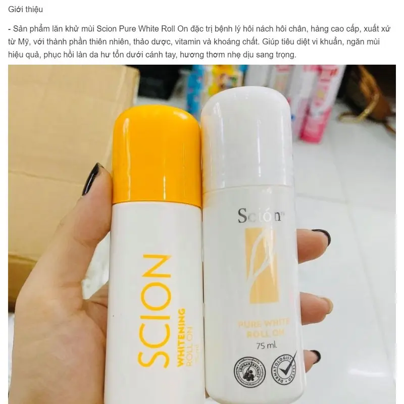 Lăn khử mùi Scion Nuskin 75ml dứt điểm hôi nách hiệu quả mẫu mới - HASOCHI 5