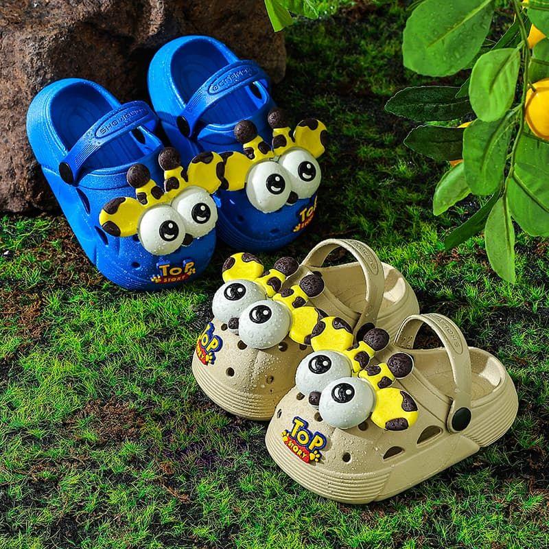 Guốc Thoáng Khí, Dành Cho Trẻ Em, Bé Trai, Thiết Kế Dễ Thương, Đế Mềm, Thích Hợp Cho Mùa Lò Xo Và Mùa Hè, Sử Dụng Ngoài Trời, Không Trơn Trượt, Thoáng Khí, Dép Bơm Hoạt Hình 3