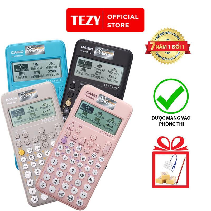 Máy tính Casio Fx-880BTG Chính hãng có hỗ trợ tiếng việt chuyên dụng được mang vào phòng thi TEZY 1
