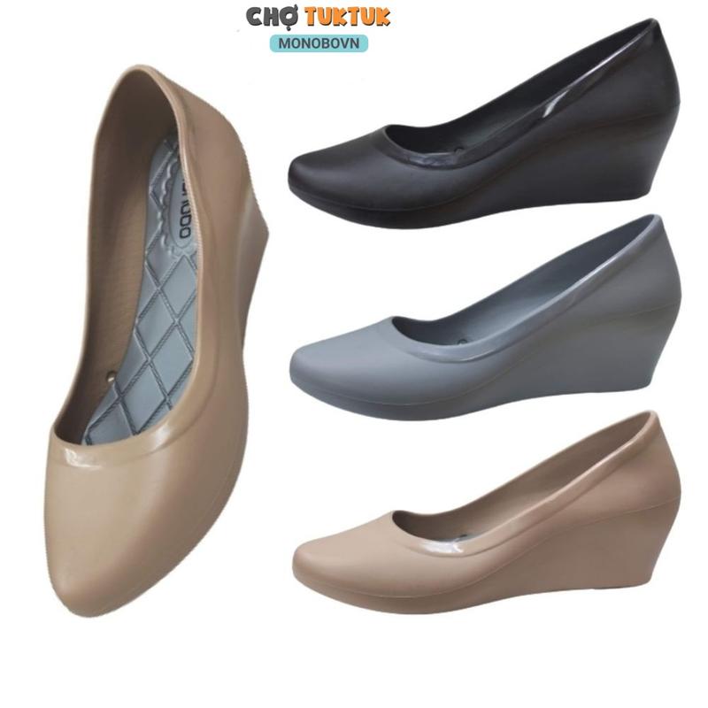 Giày Nữ đế xuồng Thái Lan Cao Su Monobo berry Shoes