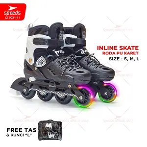 SPEEDS Sepatu Roda Skate Anak dan Dewasa Inline Roda Full Karet PU Roller Skate Outdoor 003-111