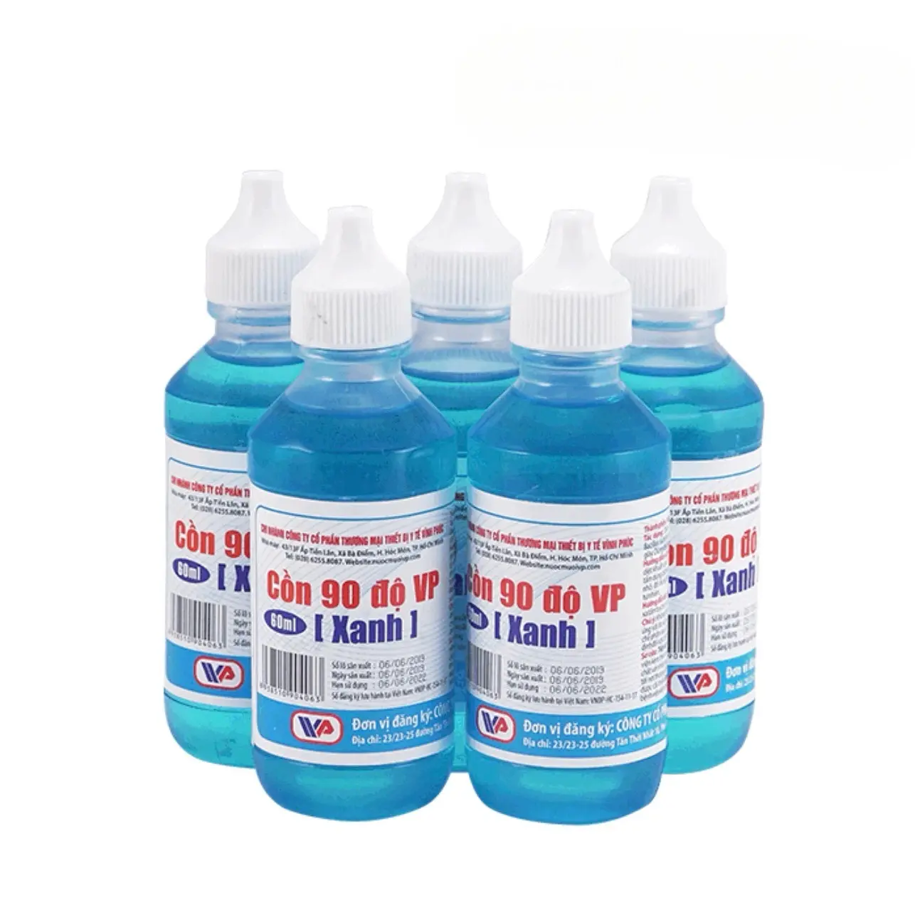 5 Chai CỒN XANH 90 độ Vĩnh Phúc (chai 20ml) cồn sát khuẩn da