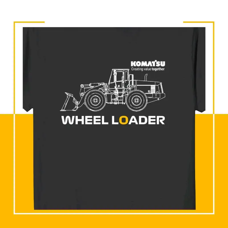 KOMATSU/KAOS SERI 006/KAOS/KAOS KOMATSU/KAOS WHEEL LOADER/WHEEL LOADER/KAOS KOMATSU WHEEL LOADER/KAOS OBLONG/KAOS  SANTAI/KAOS  HITAM/MERCHANDISE/KAOS MERCHANDISE/KAOS  KATUN COMBED/KAOS KATUN 1