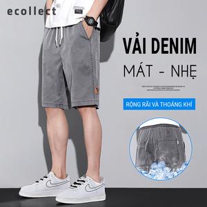Quần short jeans nam ECOLLECT phom ngang gối chất vải denim co giãn mềm nhẹ mát thời trang mặc mùa hè QS19 Menswear Pants Có Túi