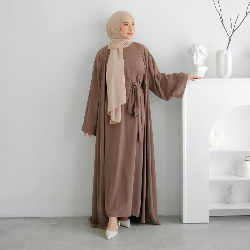 Product Introduction of ABAYA TURKEY BAHAN CERUTY BABYDOLL Polos Dress Muslim 3